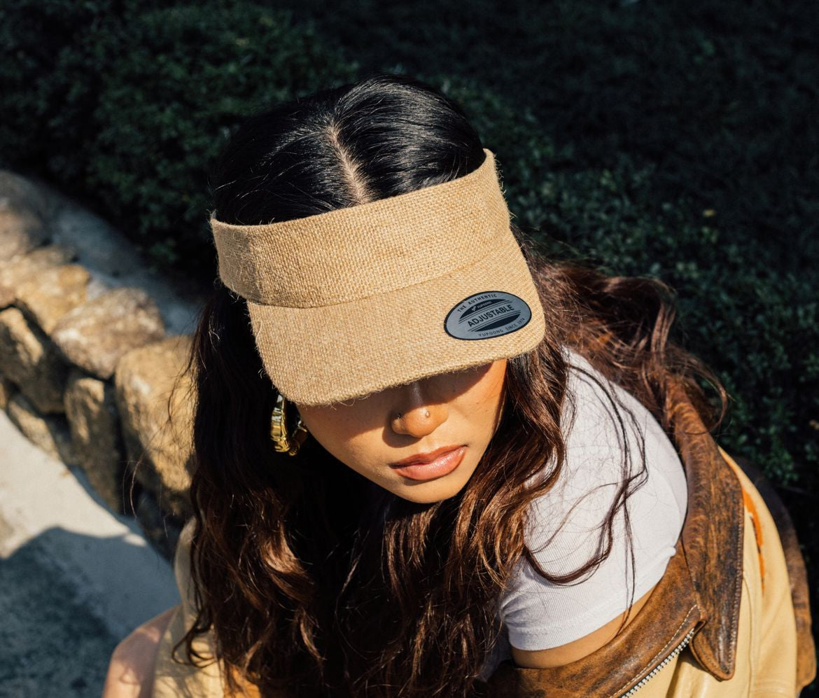 Raffia Visor Cap