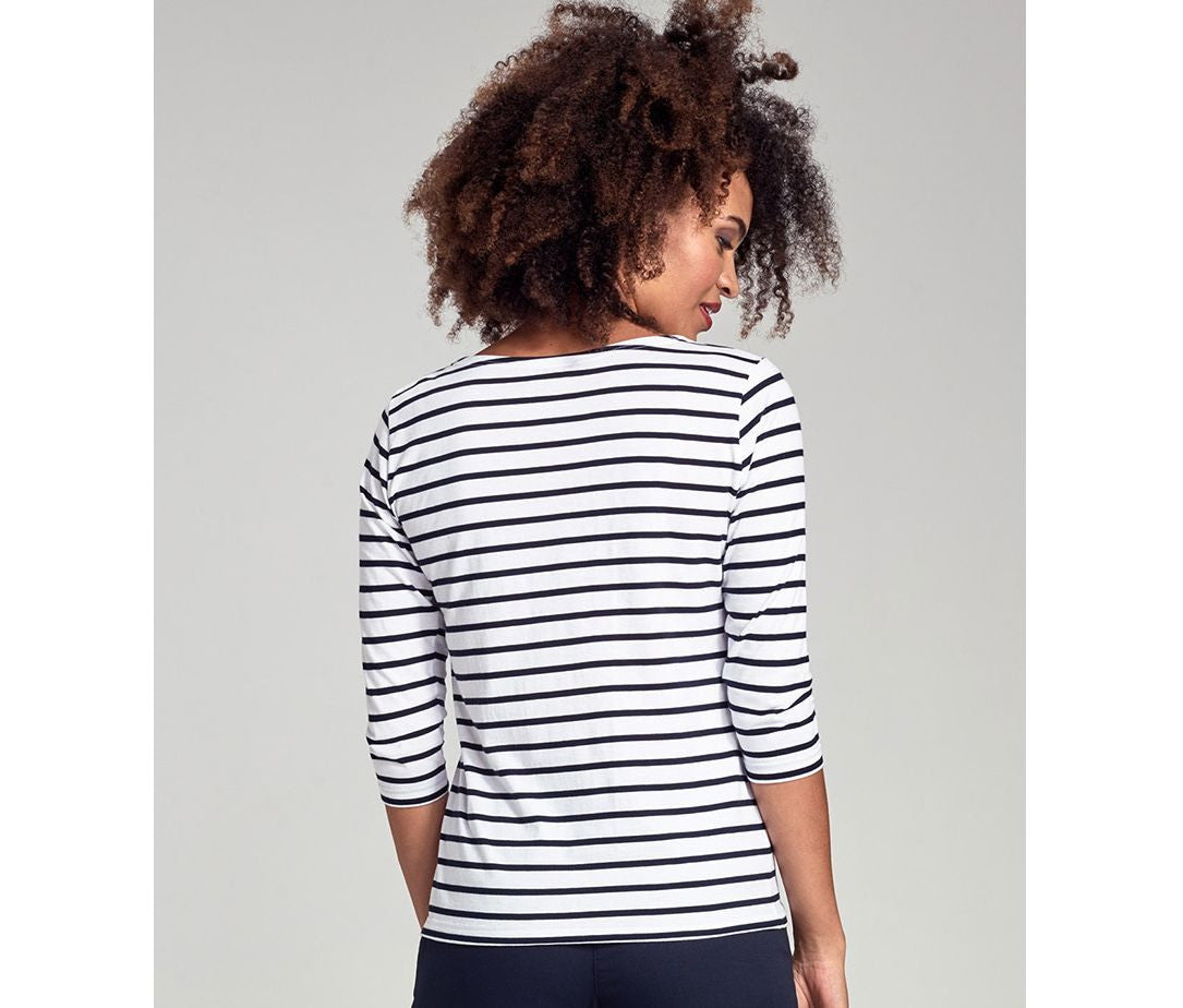 ARMOR LUX SHIRT IM MARINE-STIL 3/4 ARMELN "CAP COZ"