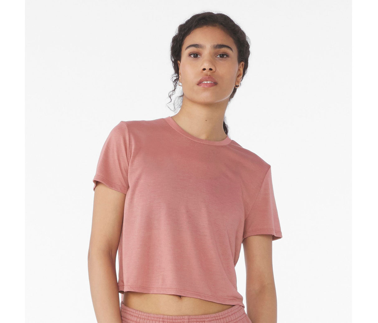 BELLA + CANVAS Women's Flowy Cropped Tee