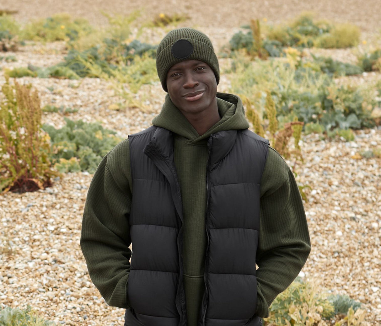 BEECHFIELD CIRCULAR FASHION PATCH BEANIE