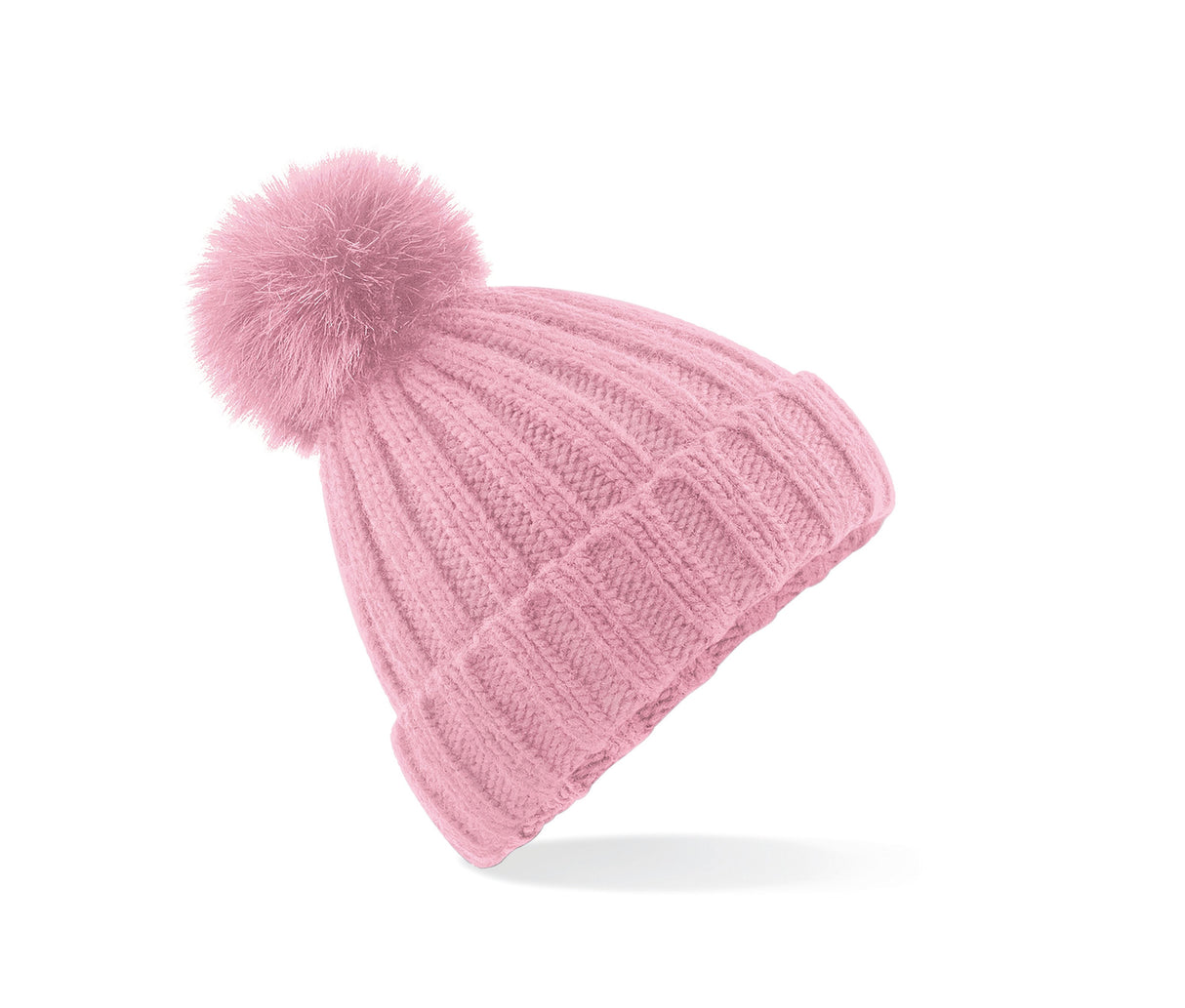 BEECHFIELD VERBIER FAUX FUR POP POM CHUNKY BEANIE