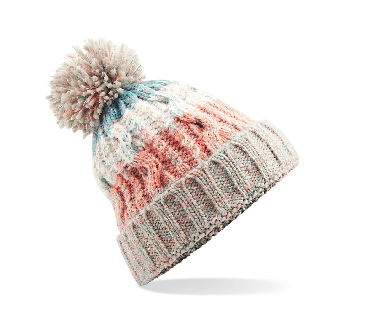 BEECHFIELD CORKSCREW POM POM BEANIE