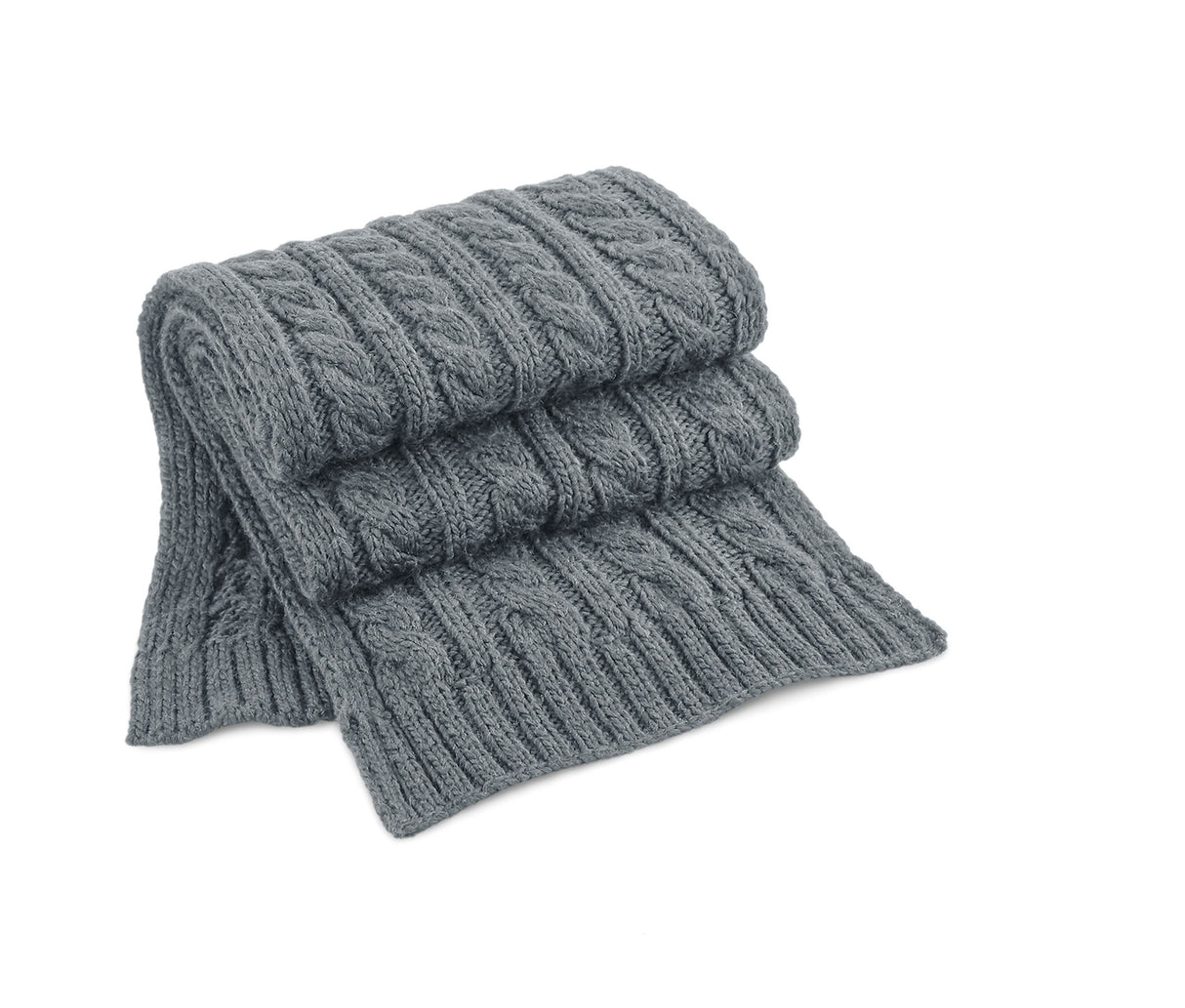 BEECHFIELD CABLE KNIT MELANGE SCARF