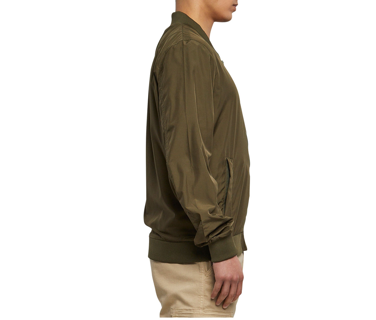 BUILD YOUR BRAND NYLON BOMBER JACKET