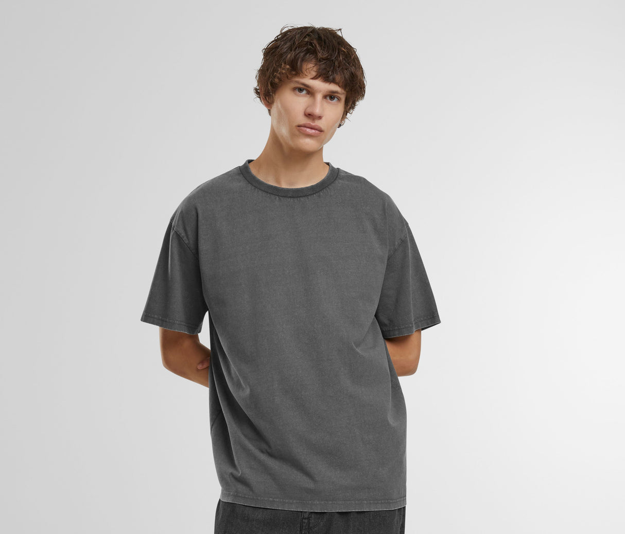 BUILD YOUR BRAND STONEWASH HEAVY LOOSE TEE