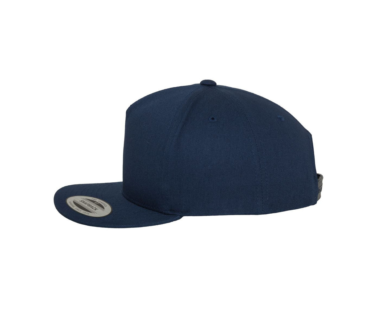 5-panel cotton snapback cap