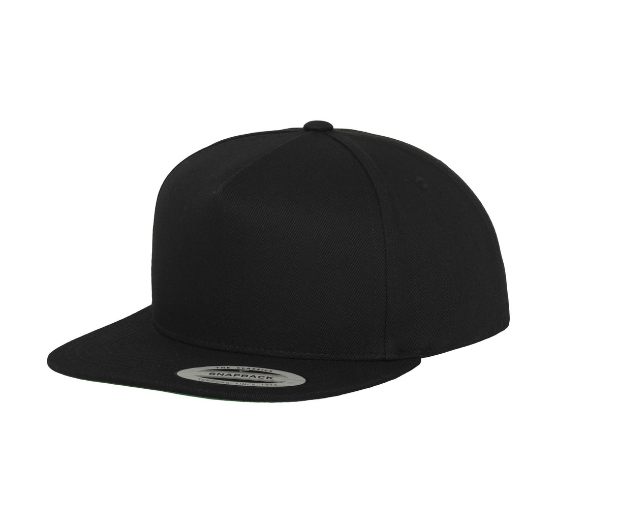 5-panel cotton snapback cap