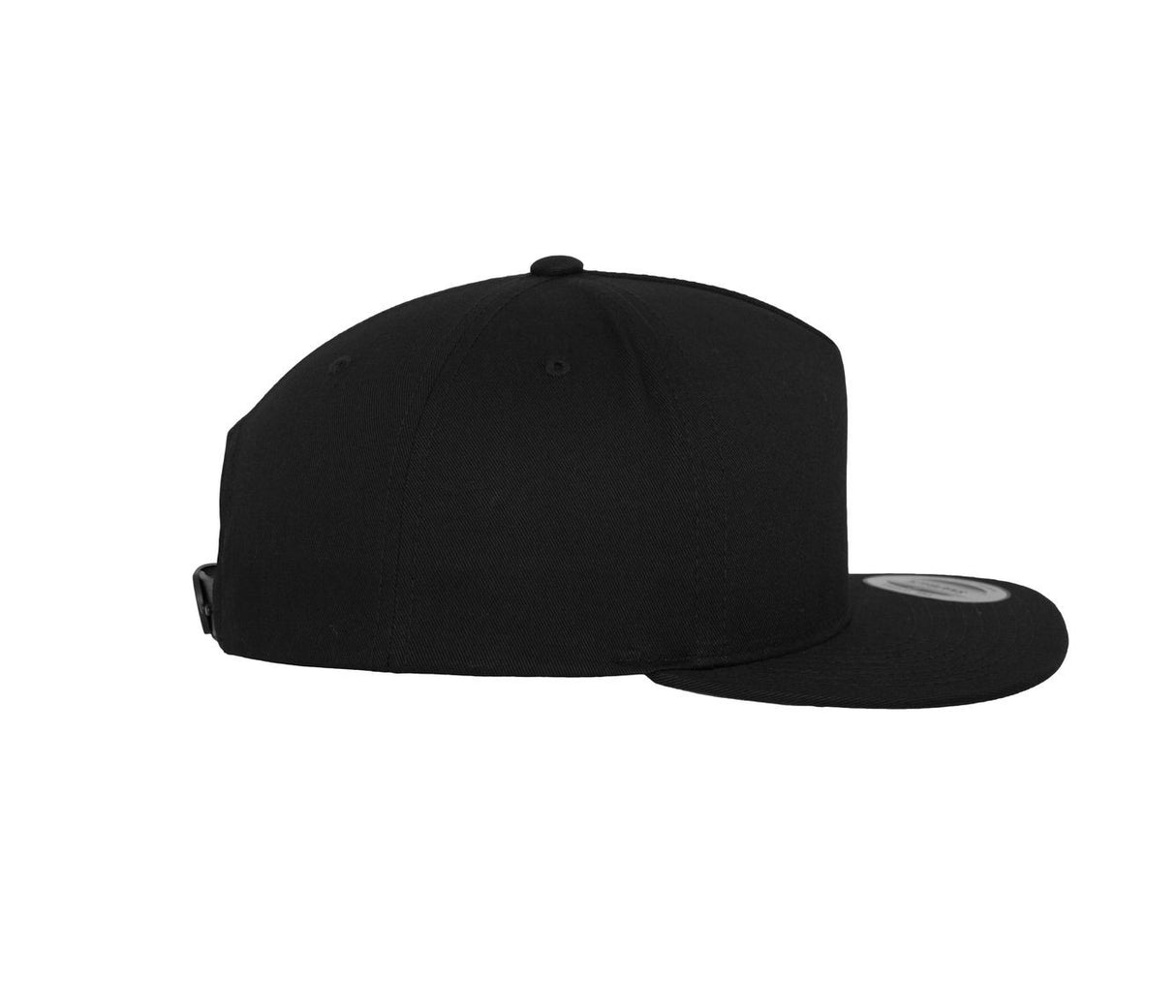 5-panel cotton snapback cap