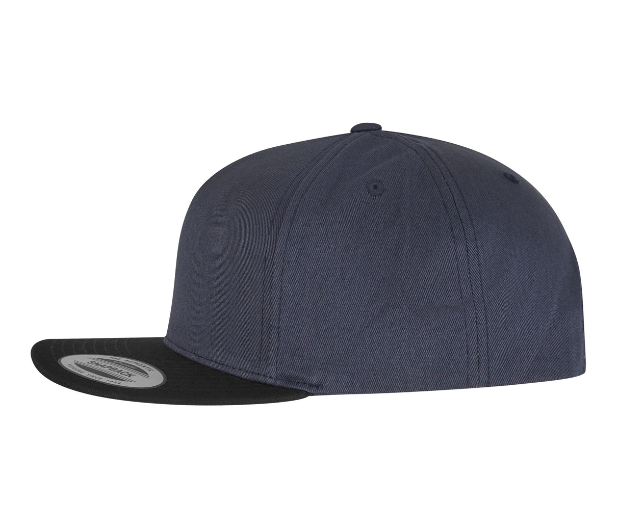 5-panel cotton snapback cap