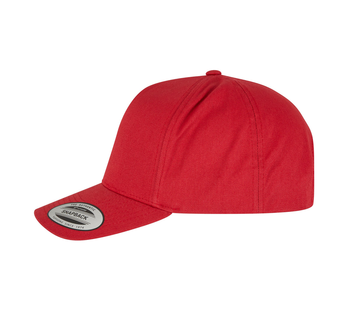 5-panel curved classic snapback
