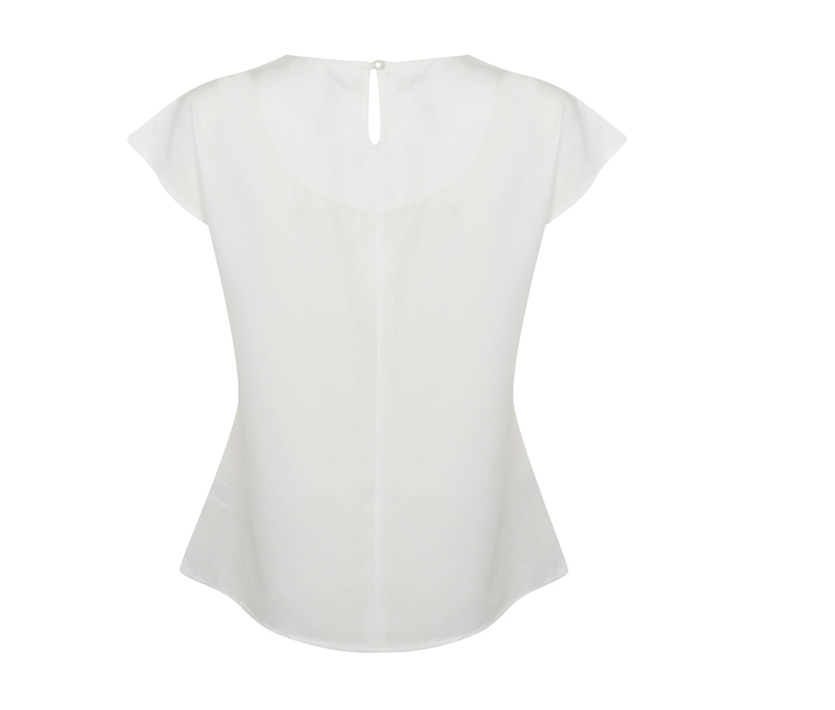 HENBURY LADIES PLEAT FRONT S/S BLOUSE