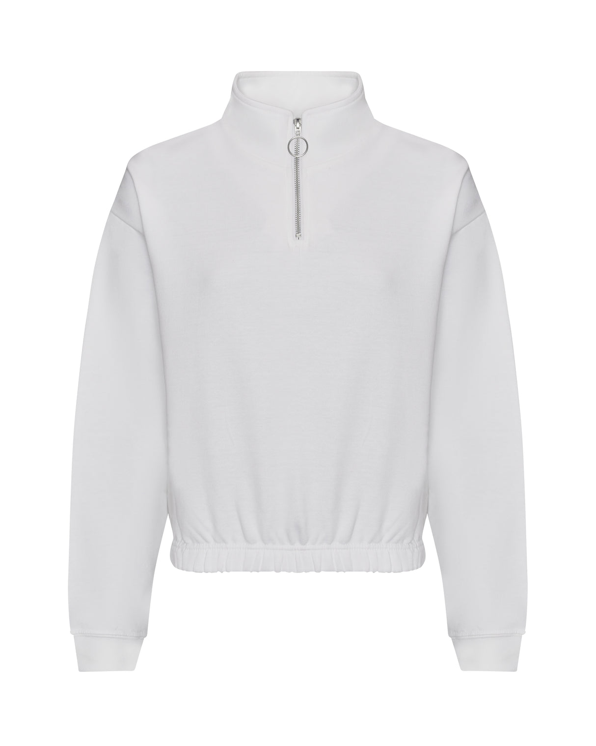 JUST HOODS WOMEN'S CROPPED 1/4 ZIP SWEAT