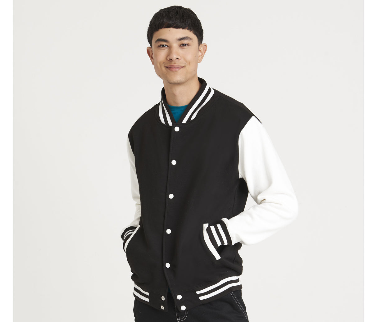 JUST HOODS VARSITY JACKET