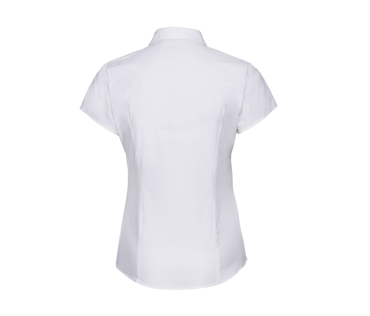 RUSSELL COLLECTION LADIES' SHORT SLEEVE FITTED STRETCH SHIRT