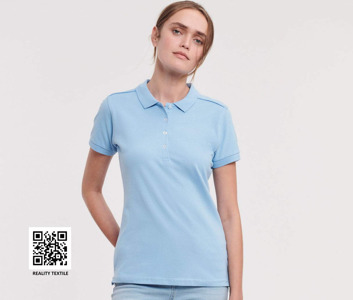 RUSSELL LADIES' STRETCH POLO
