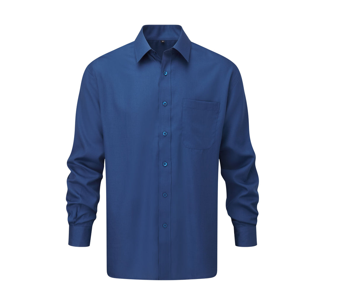 RUSSELL COLLECTION MEN'S LONG SLEEVE CLASSIC POLYCOTTON POPLIN SHIRT
