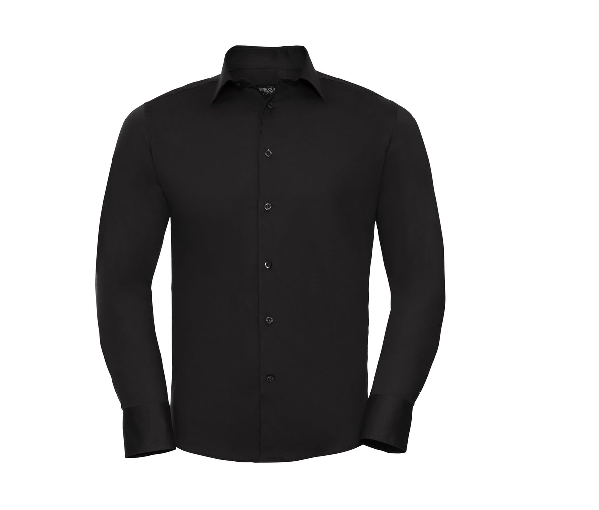 RUSSELL COLLECTION MEN'S LONG SLEEVE FITTED STRETCH SHIRT