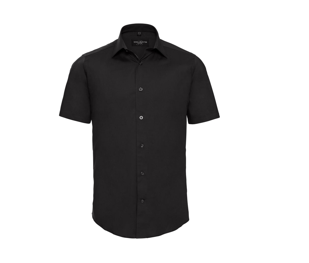 RUSSELL COLLECTION MEN'S SHORT SLEEVE FITTED STRETCH SHIRT