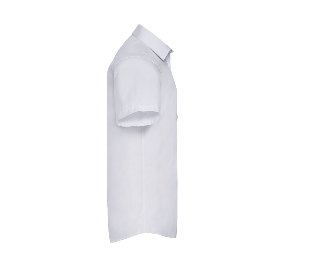 RUSSELL COLLECTION MEN'S SHORT SLEEVE TAILORED HERRINGBONE SHIRT
