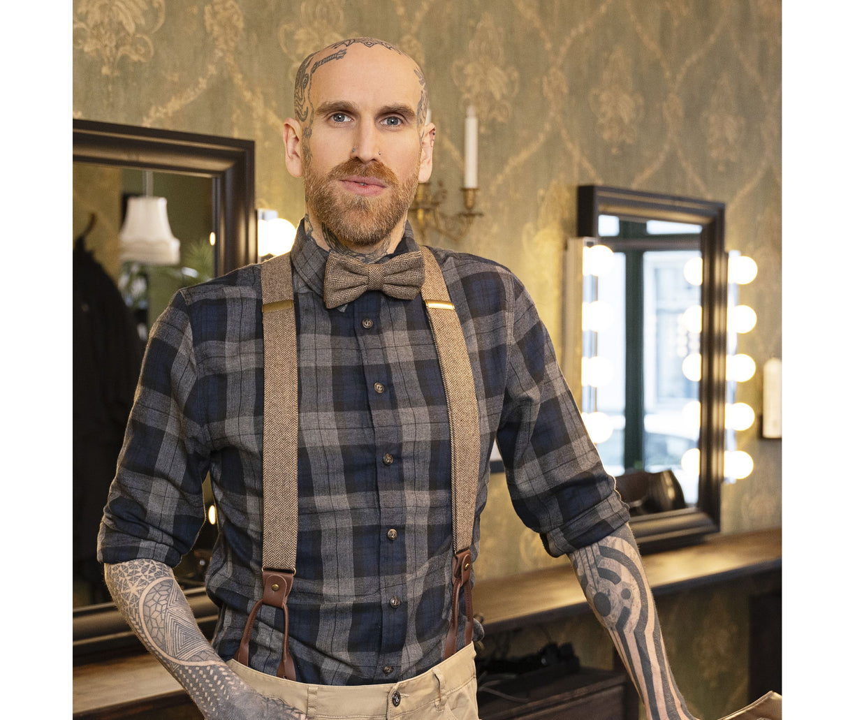 KARLOWSKY SUSPENDERS URBAN-HERRINGBONE