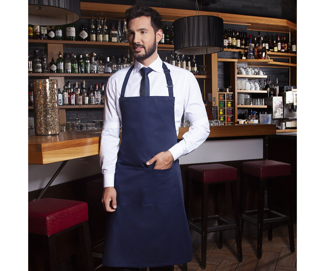 KARLOWSKY Bib Apron Basic with Buckle and Pocket