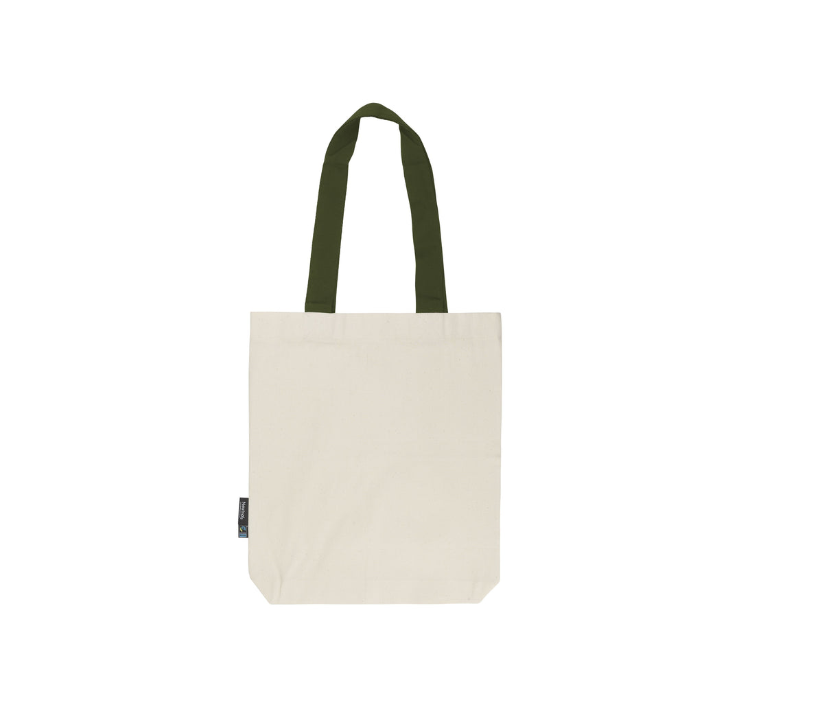 NEUTRAL TWILL BAG WITH CONTRAST HANDLES