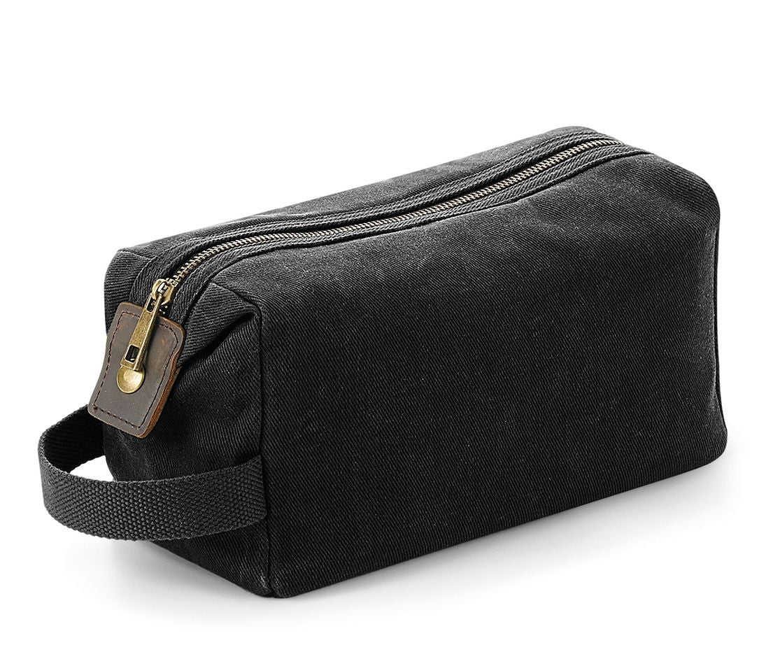 HERITAGE WAXED CANVAS WASH BAG