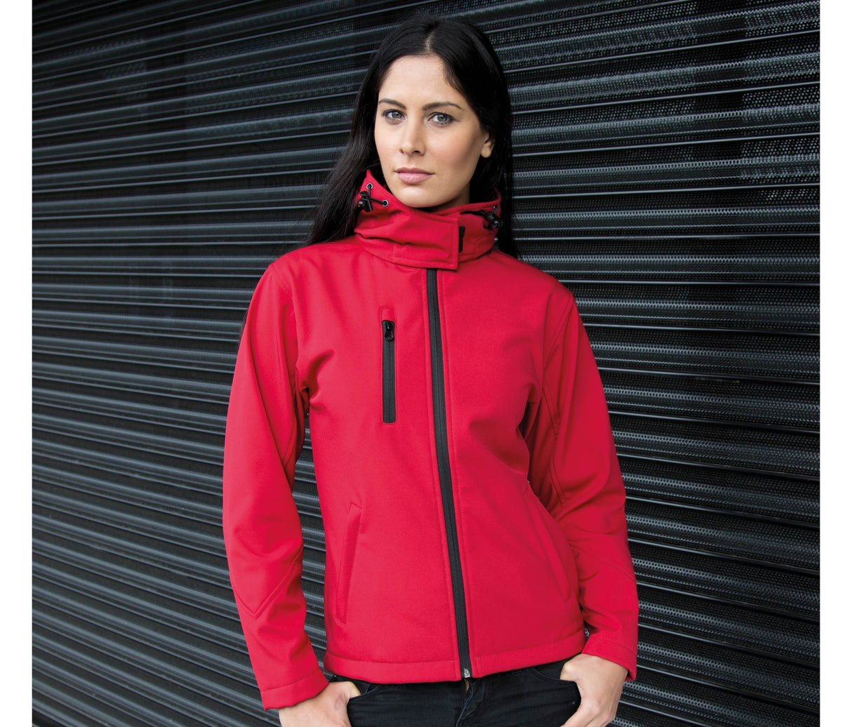 RESULT WOMENS TX PERFORMANCE HOODED SOFTSHELL JACKET