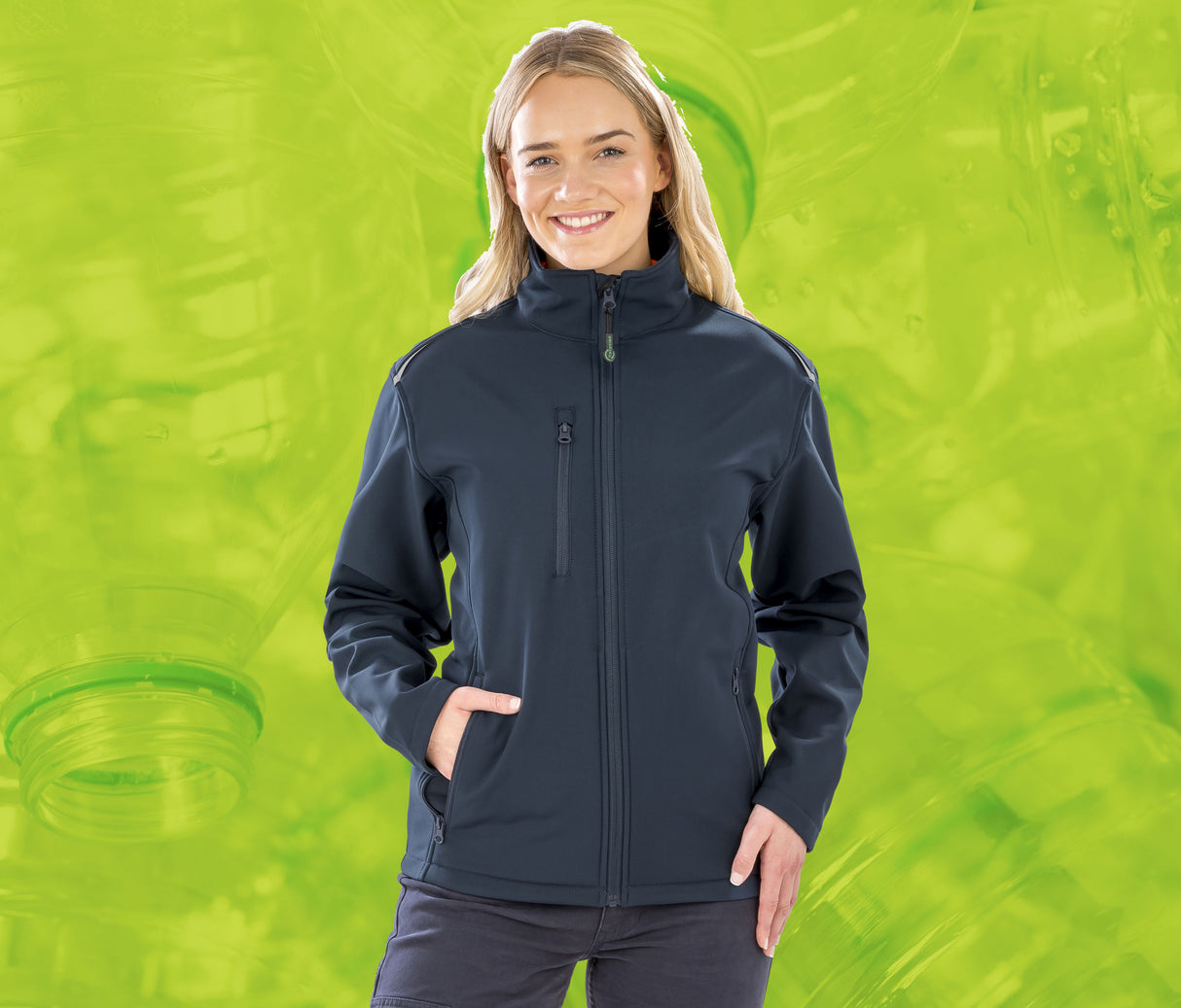 RESULT WOMENS RECYCLED 3-LAYER PRINTABLE SOFTSHELL JACKET