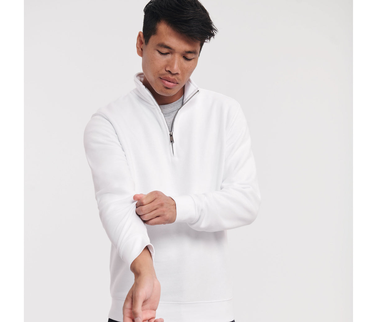 RUSSELL AUTHENTIC QUARTER ZIP SWEAT