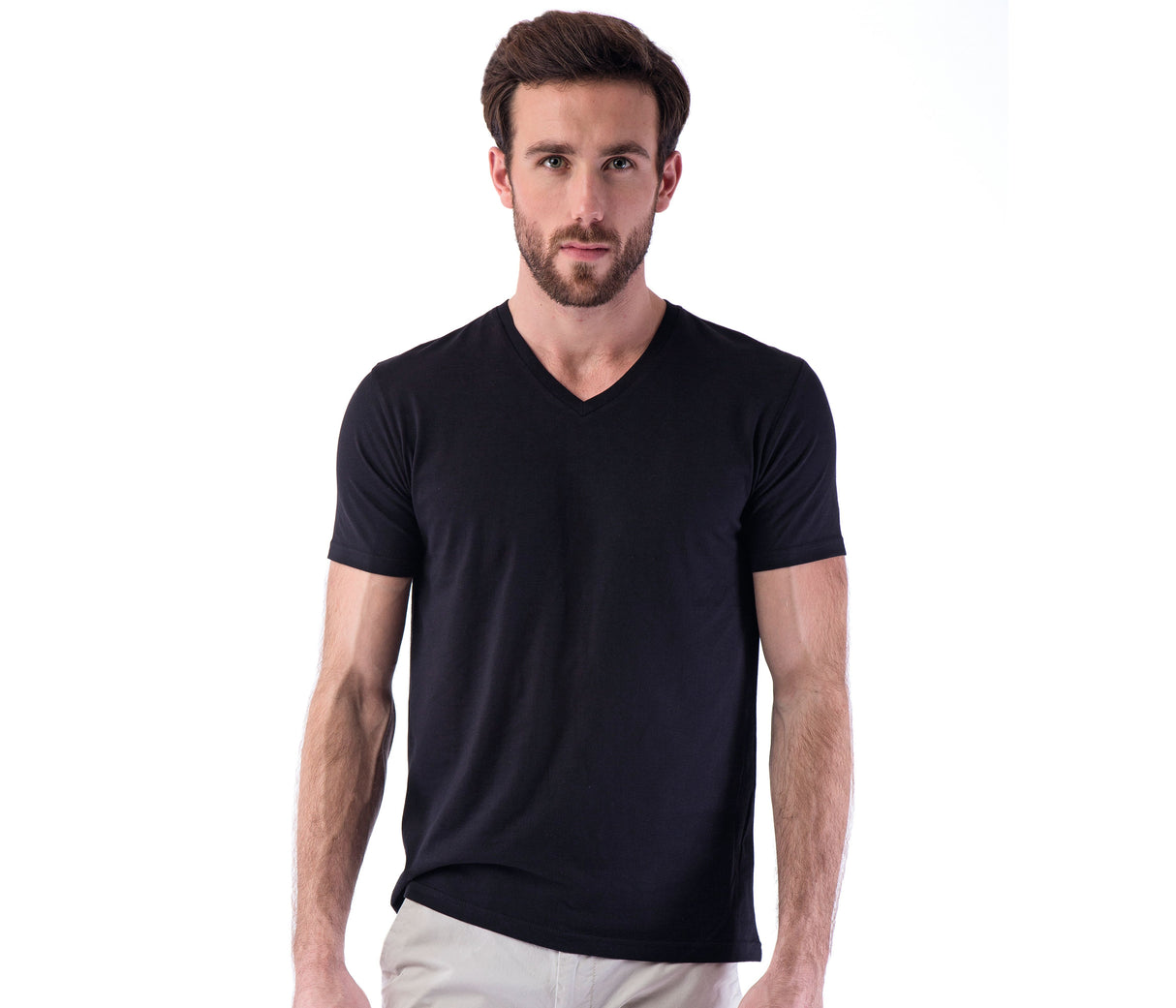 SANS ETIQUETTE MEN'S V-NECK SUPERB TEE