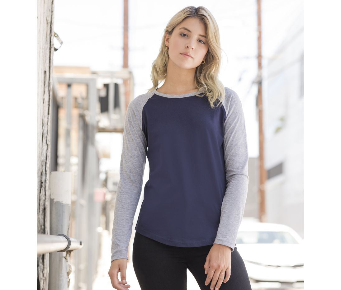 SF CLOTHING LADIES L/S BASEBALL T