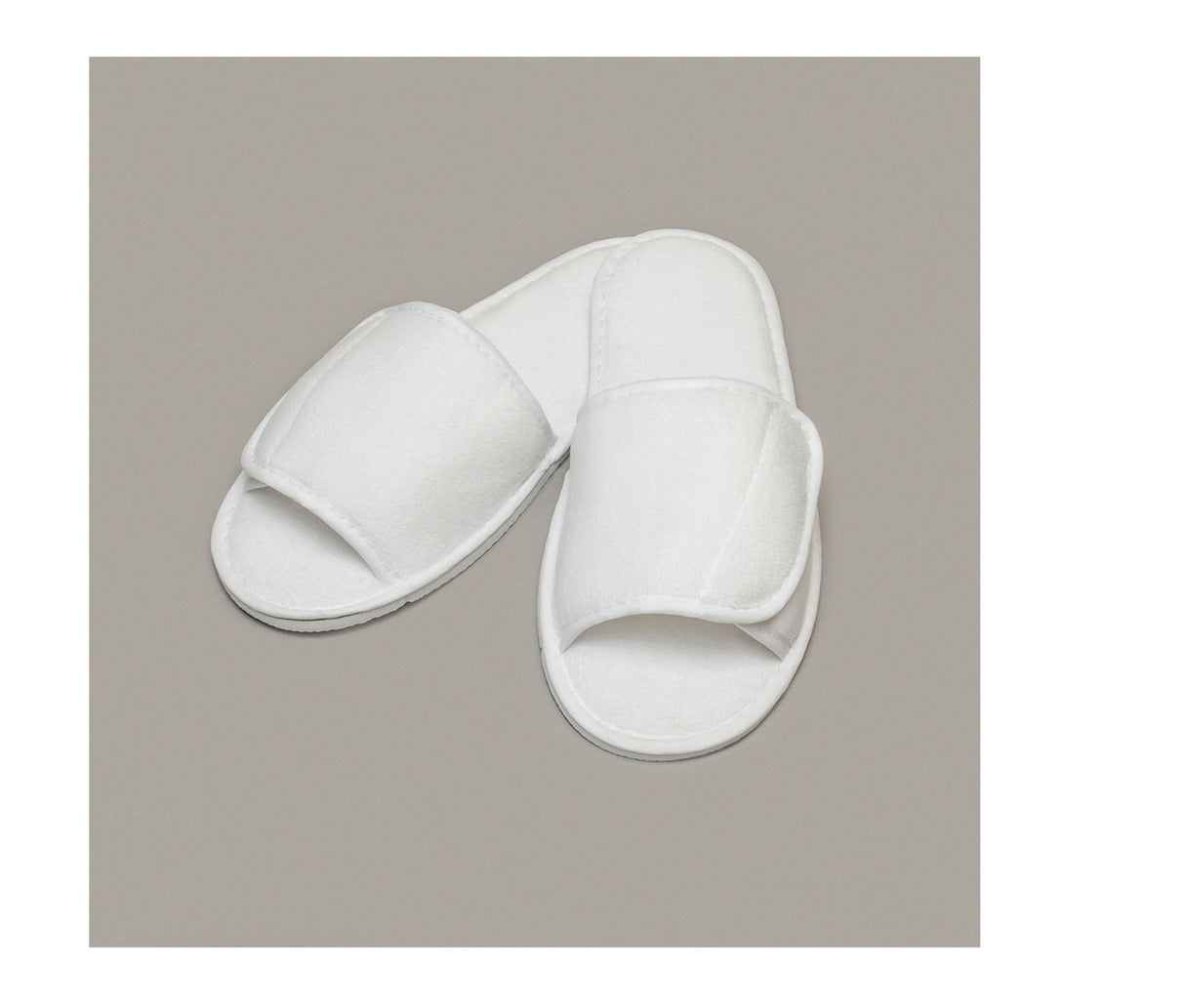 OPEN TOE SLIPPERS WITH SIDE FASTENING