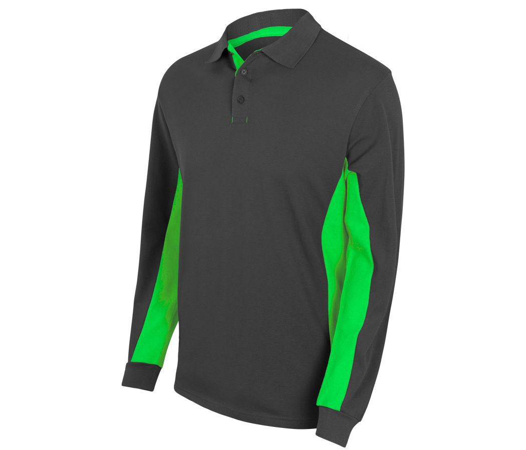 VELILLA TWO-TONE LONG-SLEEVE POLO SHIRT