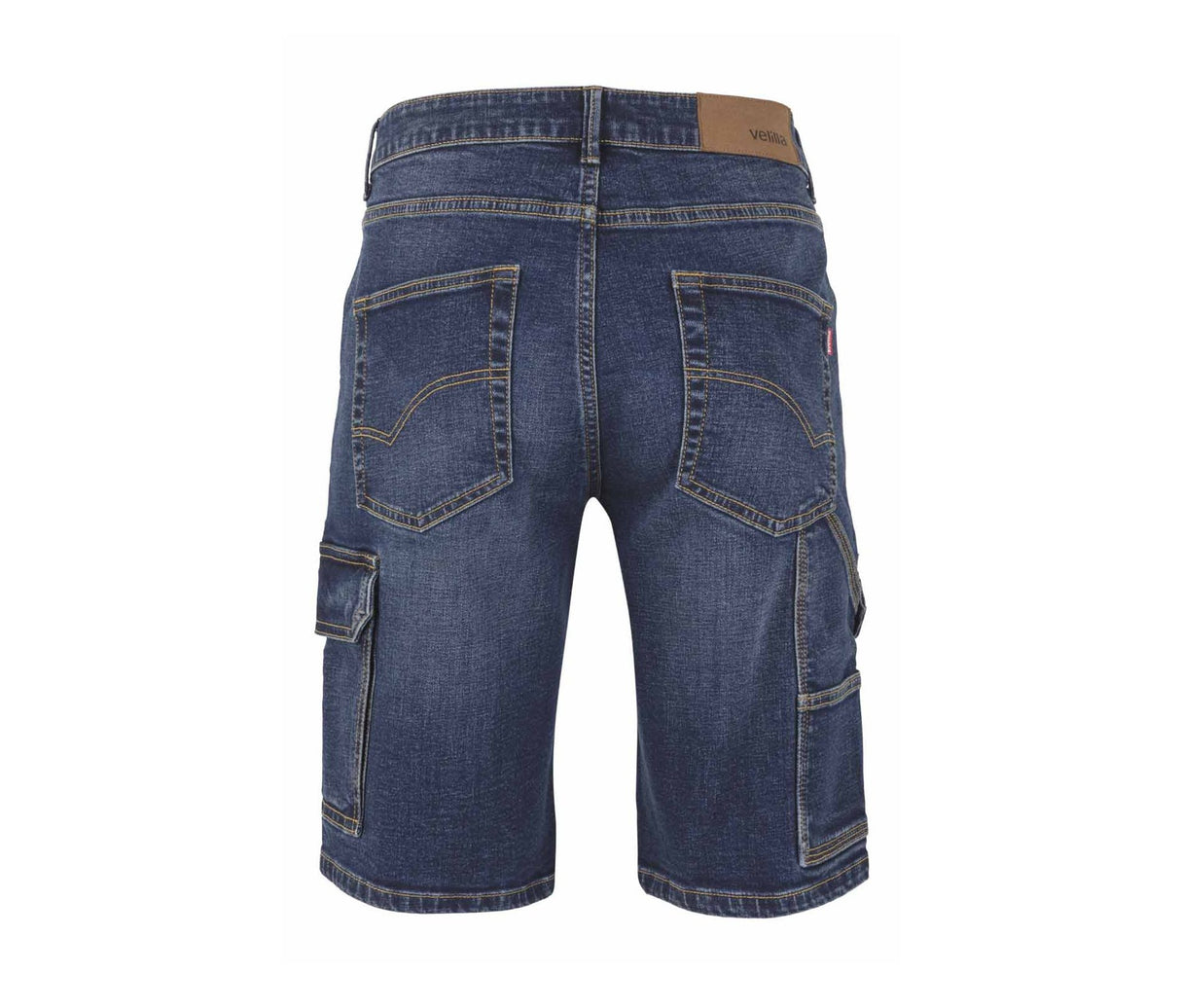 VELILLA MULTI-POCKET STRETCH DENIM BERMUDA SHORTS