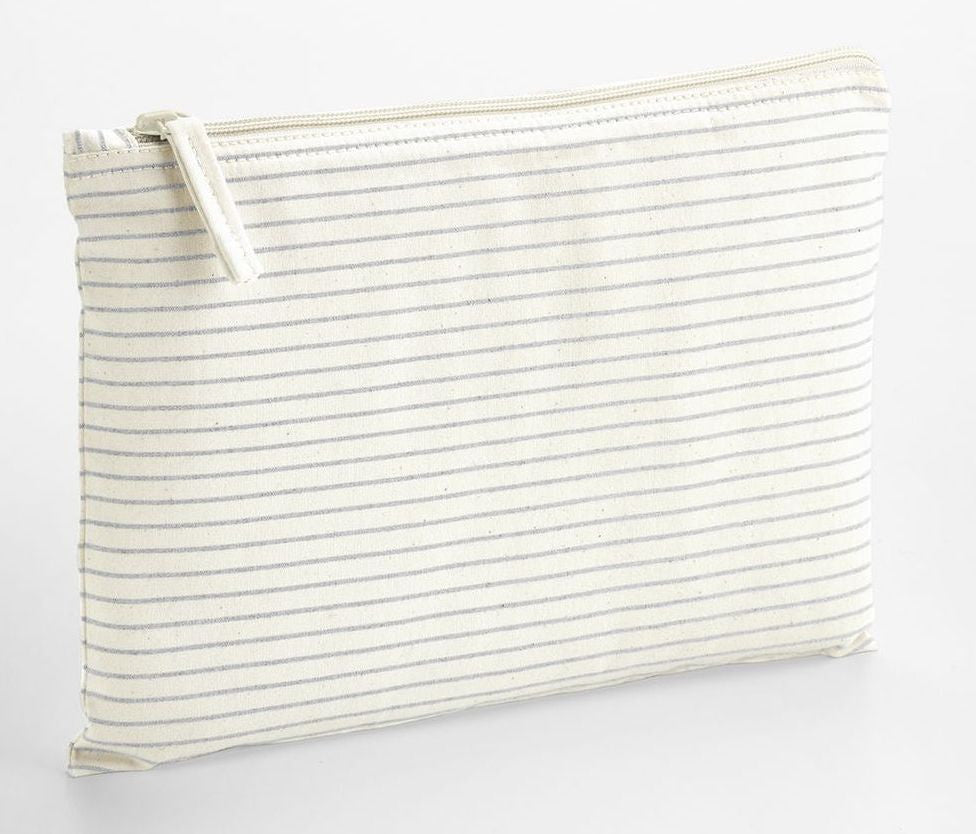 WESTFORD MILL STRIPED ORGANIC COTTON ACCESSORY POUCH