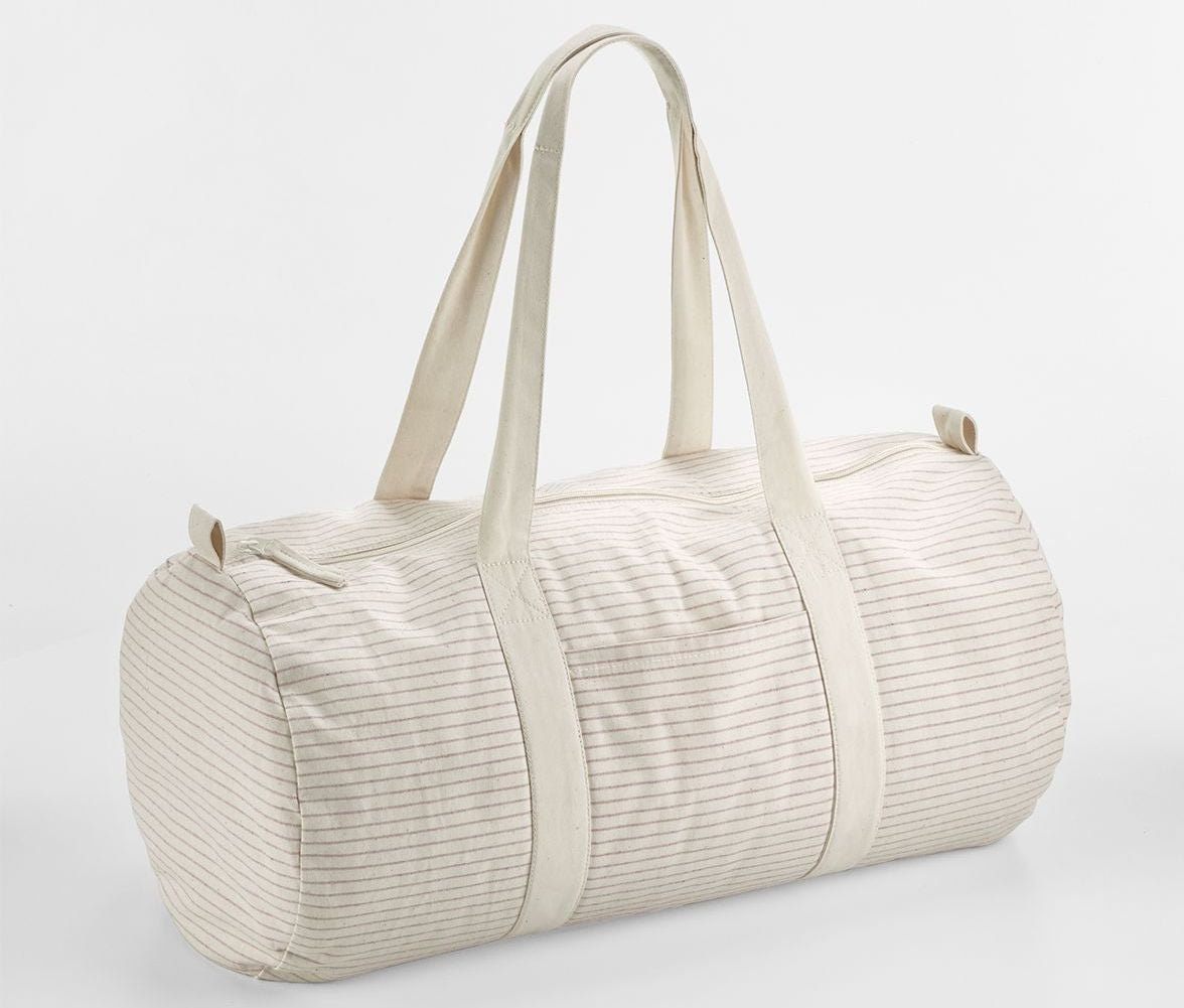 WESTFORD MILL STRIPED ORGANIC COTTON BARREL BAG