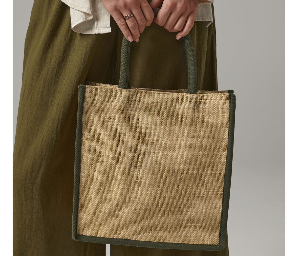 WESTFORD MILL NATURAL STARCHED JUTE MIDI TOTE