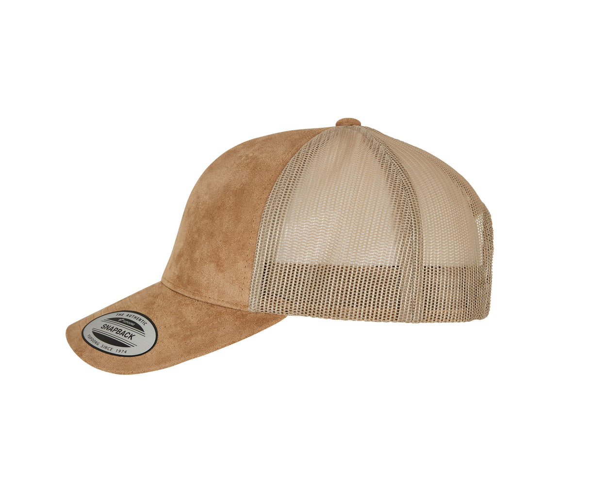 FLEXFIT SUEDE LEATHER TRUCKER CAP