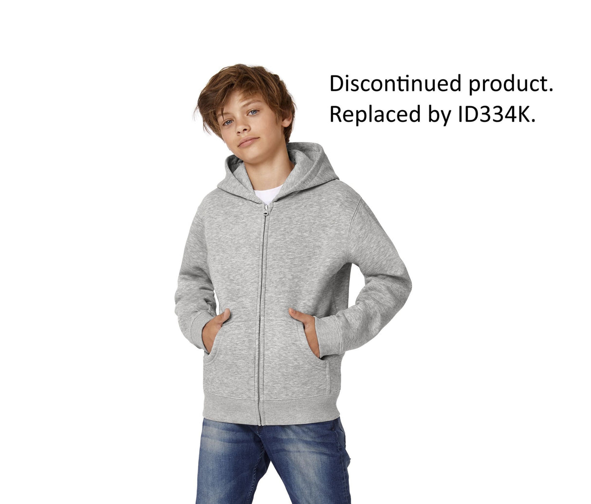 B&amp;C HOODED FULL ZIP KIDS