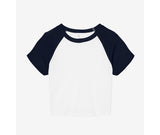 WOMEN'S MICRO RIB RAGLAN BABY TEE