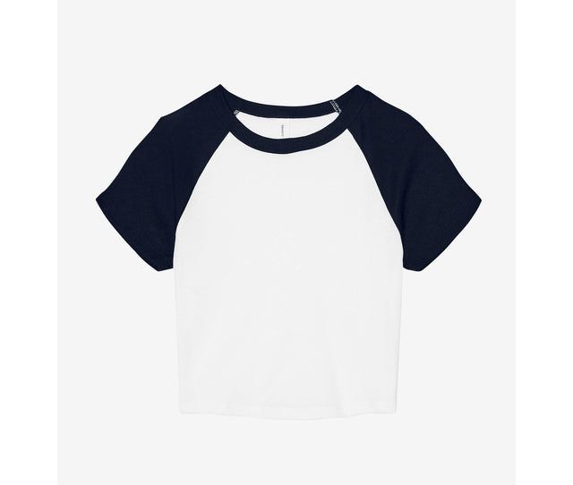 WOMEN'S MICRO RIB RAGLAN BABY TEE