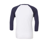 BELLA + CANVAS Unisex 3/4 Sleeve Baseball Tee
