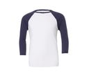 Unisex 3/4 Sleeve Baseball Tee
