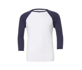 Unisex 3/4 Sleeve Baseball Tee