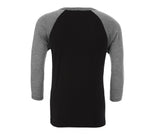 BELLA + CANVAS Unisex 3/4 Sleeve Baseball Tee