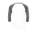 BELLA + CANVAS Unisex 3/4 Sleeve Baseball Tee