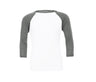 BELLA + CANVAS Unisex 3/4 Sleeve Baseball Tee