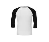 BELLA + CANVAS Unisex 3/4 Sleeve Baseball Tee