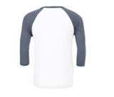 BELLA + CANVAS Unisex 3/4 Sleeve Baseball Tee